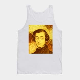 Alexis de Tocqueville Golden Portrait | Alexis de Tocqueville Artwork 9 Tank Top